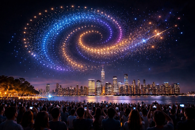 Spettacolo droni luminosi costo: il prezzo reale per eventi memorabili